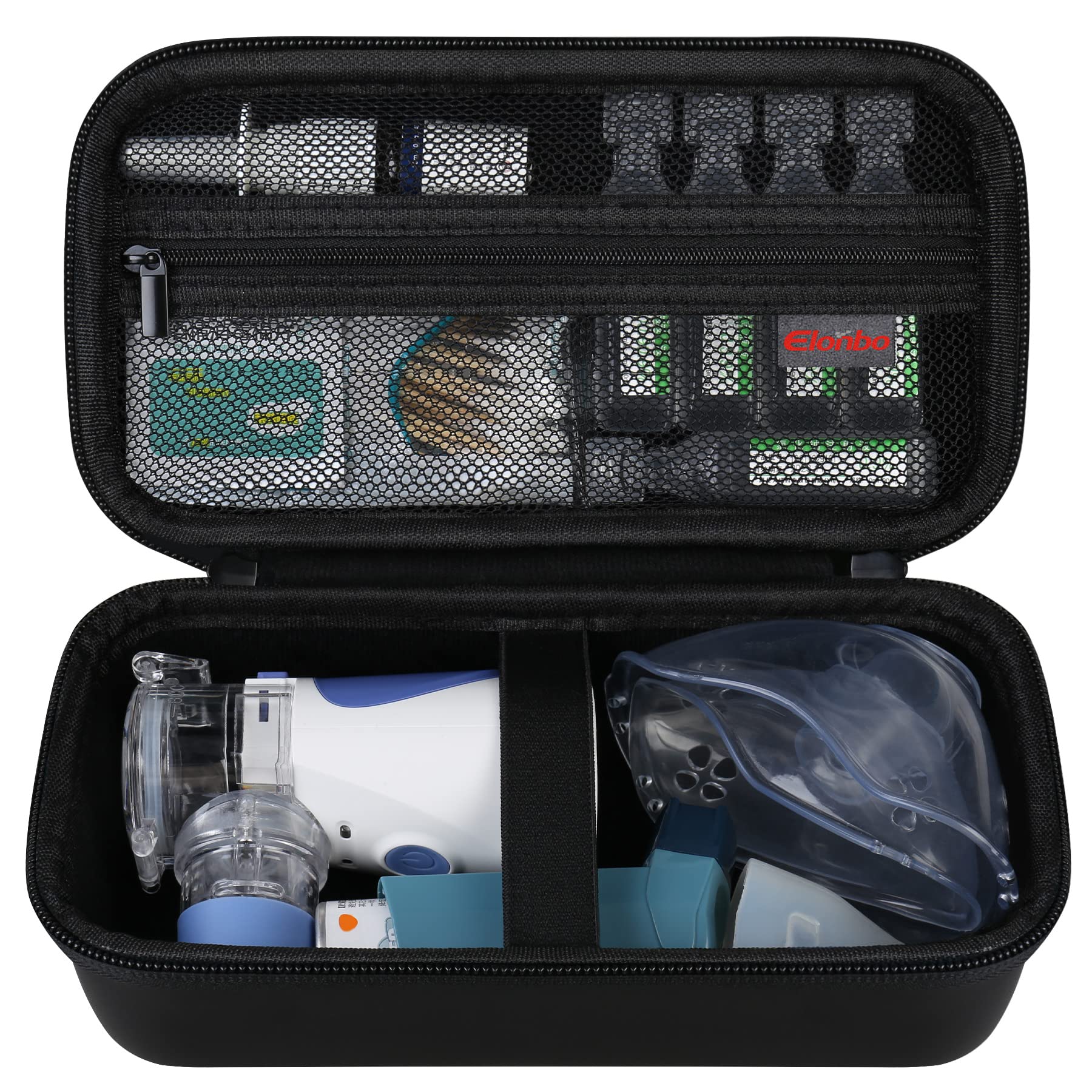 Elonbo Carrying Case for Portable Handheld Inhaler Nebulizer Machine, Black