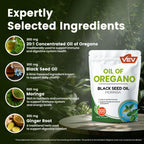 VEV Oil of Oregano with Black Seed Oil & Moringa, Organic, 300 Softgels, Aceite de Orégano, Carvacrol-Rich, Opaque Airtight Packaging, Immune Support Supplement