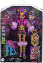 Monster High Monster Fest Doll, Clawdeen Wolf with Glam Outfit & Festival Themed Accessories Like Snacks, Band Poster, Statement Bag & More