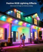 Permanent Outdoor Lights, 200ft Christmas RGB+IC Lights with 100 Modes
