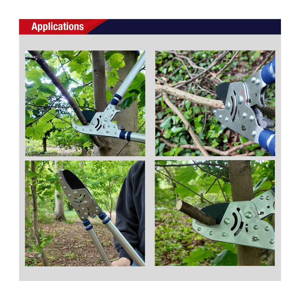 Spear & Jackson 8290RS Razorsharp Heavy Duty Telescopic Ratchet Anvil Loppers, Extendable 40 1/2" Handles, Ideal for Cutting Thick Hard To Reach Branches, Powerful Ratcheting Mechanism