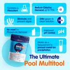 Eeziblue Monthly Algaecide for Swimming Pool, Pool Algaecide for Inground Pool & Above Ground Pool - Effective Monthly Treatment to Prevent Algae Growth up to 20,000 Gallons