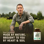 Heart & Soil – 100% Grass Fed & Finished Hair Skin and Nails Supplement from Regenerative Cattle with Cartilage, Liver, & Bone Marrow – 3000mg Beef Organs for Women & Men – Glass Bottle – 180 Capsules