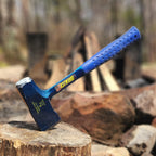 ESTWING Fireside Friend Axe - Blue USA Made 14" Wood Splitting Maul with Forged Steel Construction & Shock Reduction Grip - E3-FF4
