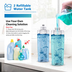 Spray Mops for Hardwood Floor Cleaning: MEXERRIS Wet Mops with 2 Bottles - Floor Mop with 4 Reusable Washable Pads for Swiffer Powermop - Dust Dry Mops with Spray for Laminate Wood Vinyl Tiles