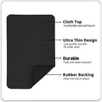 Bosap Bath Mat,Ultra Thin Bathroom Runner Rugs,Large Bath Mats for Bathroom,Quick Dry,Non-Slip,Machine Washable,Low Pile,Bath Rug,Shower Outside,Sink,Home Decor Accessories.Black,1'5"x2'3"(2 Pack)