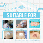 JJ CARE Shower Protector [Pack of 7], 9x9 Dialysis Catheter Shower Shileds Wound Cover, PICC Line Water Barrier, Colostomy Waterproof Bandage Protector, 1 Week Supply