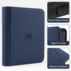 Toploader Binder, Holds 160 Toploaders, 100 Toploaders Included, 4-Pocket PU Cover Top Loader Binder for 3" x 4" Rigid Toploaders, Ringless Double-Sided Toploader Card Binder for TCG, Sport Cards