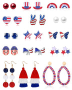 15 Pairs 4th of July Stud Earrings Set for Teens Girls Women