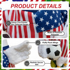 Soccer Porch Goose Outfits, Football Geese Duck Statues Clothes Art Decor