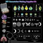 860 PCS DIY Suncatcher Kit Sun Catchers Making Supplies Arts and Crafts for Adults Hanging Prism Suncatcher Kits for Adults with Crystals Sun Catchers Indoor Window Garden Christmas Decor Wedding Home