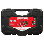 CRAFTSMAN 57 Piece Mechanics Tool Set Home Tool Set, Sockets, Ratchet, Screwdrivers, Hammer, Pliers, Hex Keys, Specialty Bits Hand Tools (CMMT99447)
