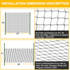 BSTPCOO 2.4" Mesh Bird Netting for Chicken Coop 50'x50', Poultry Netting