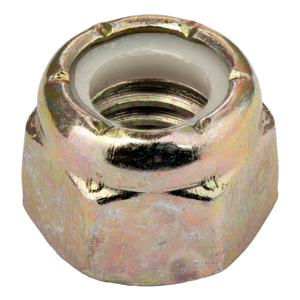 1/2"-13 (25 Pack) Grade 8 Nylon Insert Locknut Yellow Zinc by Makers Bolt