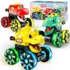 Monster Truck Toys Dinosaur Cars, Press and Go Light Up Cars for Toddlers