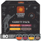 Copper Moon K-Cup Coffee Pods, Light Medium & Dark Variety Pack, 80 Count