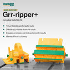 GRR-RIPPER+ by Microjig. Includes SafeRip Kit. Fully Adjustable 3D Push Block for Table Saws, Router Tables, Band Saws, and Jointers. (SKU: GR-100+) Yellow/Green