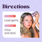 Hally Hair Gem Pen Kit with 240 Stick-On Hair Gems and Stamper Tool