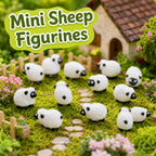Bbiamsleep 105 Pcs Mini Sheep Figurines Miniature Plastic Sheep Figurines