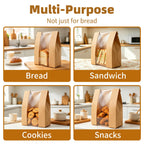 Homrelaxy 31 Pcs Paper Bread Bags for Homemade Bread Sourdough with Window