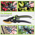 WORKPRO 9" Bypass Pruning Shears, Garden Shears with Titanium Coated