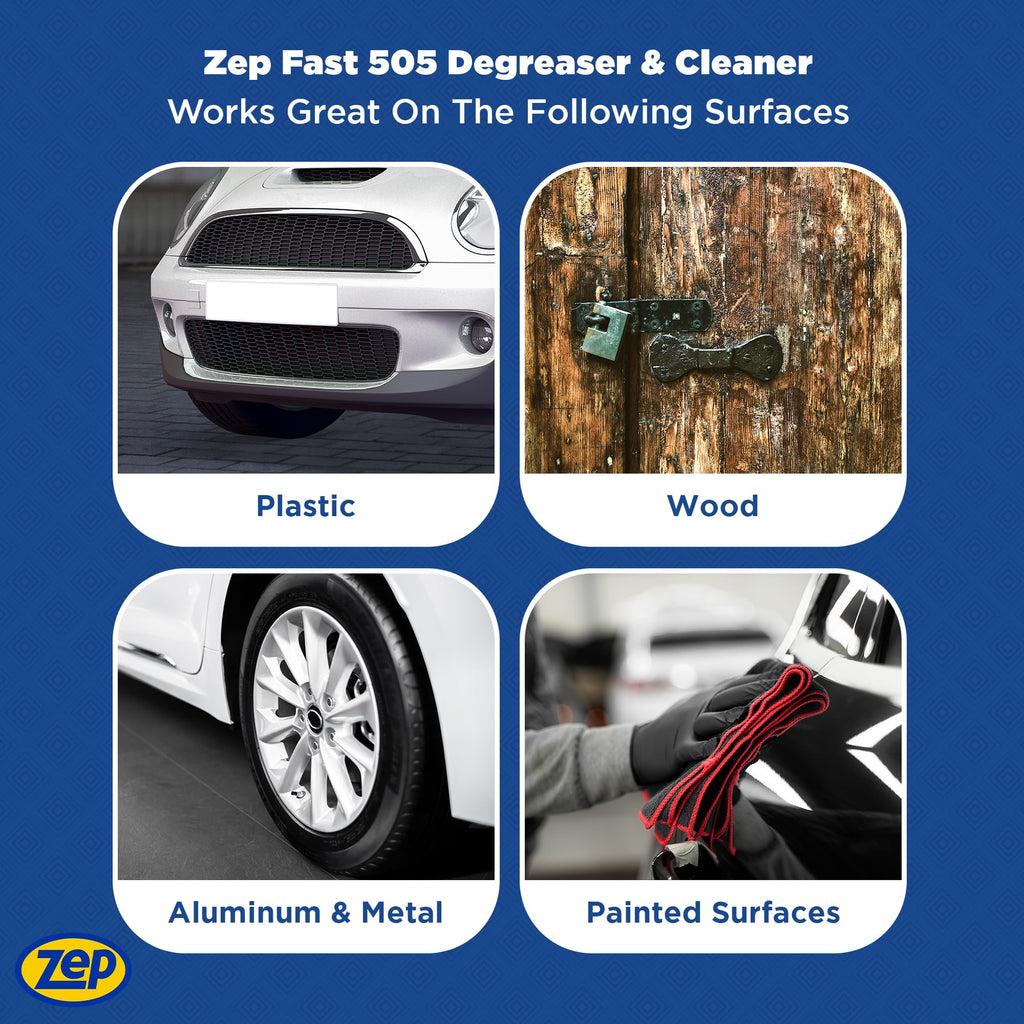Zep Fast 505 Cleaner and Degreaser - 32 oz (Case of 4) - ZU50532 - Great for Grills, Plastics, Metal, and More