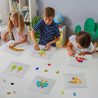 Pokiiulk Classic Baseplates, Peel and Stick Base Plates for Building Bricks, Compatible with Major Brands, Self-Adhersive Base for Bricks 10" x 10", 6 Pack Grey…