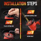 TEENO Cordless Angle Grinder Kit, 19,500 RPM Mini Electric Angle Grinding Tool with 2 pcs 16.8V 2000mAh Batteries and 6 Cutting Discs, 3-Inch Handheld Grinder for Metal/Wood Cutting and Grinding