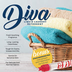 Tyler DIVA Glamorous Wash Laundry Detergent- 64oz - With Olivi Stain Remover Pen - Fresh Scented Sachet - Laundry Detergent - For Washing Clothes, Linen, Lingerie, Expensive Fabric, Sheets