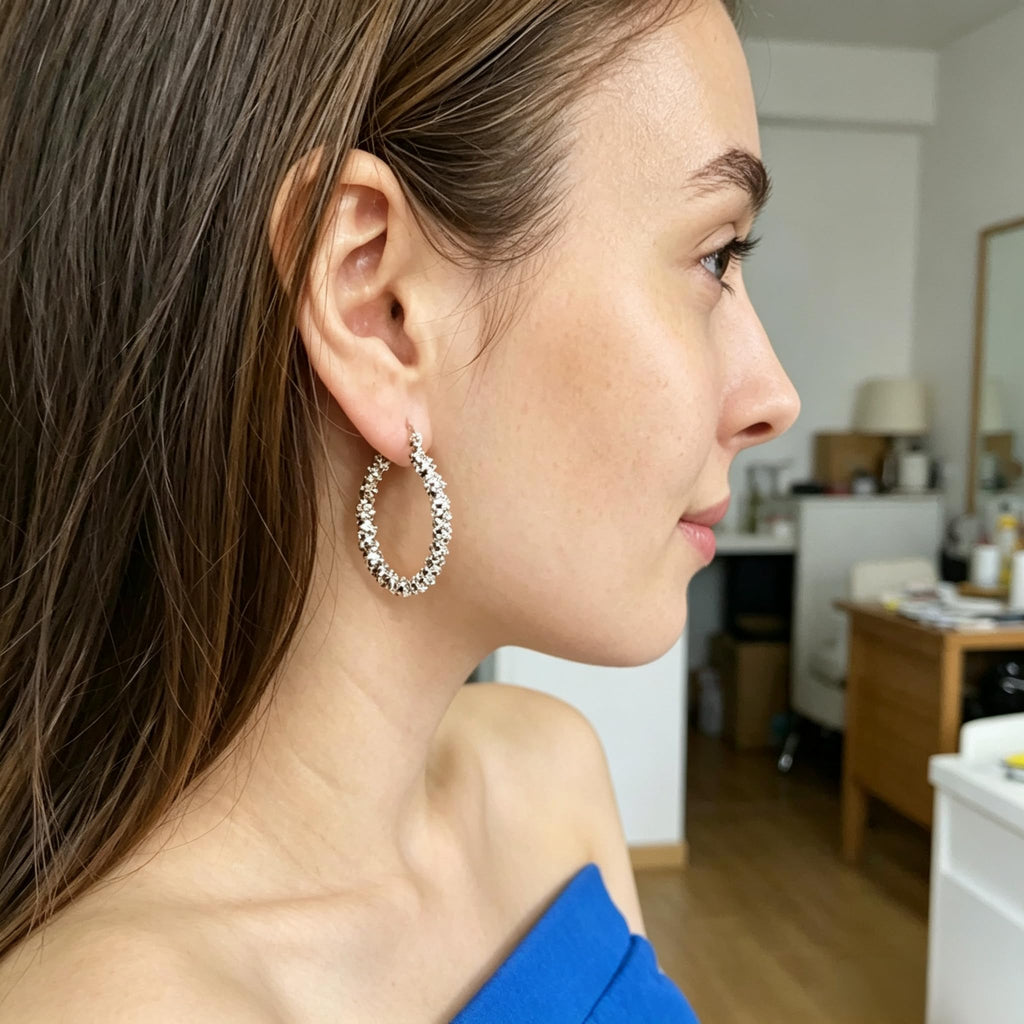 Milan Chiva 14K Gold Hoop Earrings for Women