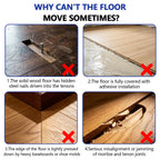Floor Gap Fixer Tool Heavy Duty 45°Striking Surface Floor Gap Repair Tool Made of Iron & Enhanced Suction Cup with Slot Cutter and 5pcs Sticky Pads for Fixer Laminate/Vinyl Flooring Tools