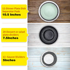Imncya Plate Separators Storage, Set Of 60 And 3 Different Size, Thick and Premium Soft Felt Plate Dividers For China, Dish, Coffee Saucers Protecting and Stacking - Grey