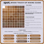 Light Brown Wood Stain Repair Kit, Brush-On Touch-Up Stain Bottles, Golden Oak, Early America, Cherry, Red Oak, Interior and Exterior Wood, 4 fl oz Total by spot.