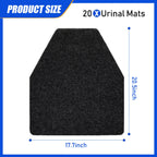 Nuanchu 20 Pack Urinal Mats for Men Bathroom, Large, Black