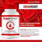 Sugar Reset Capsules, Official Sugar Reset Advanced Blood Formula Supplement Pills - Extra Strength, All Natural Healthy Circulation & Stable Levels, Advanced Sugar Reset Health Reviews (2 Pack)