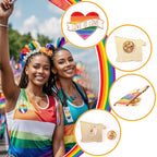 DTOFOOT 72Pcs Gay Pride Enamel Pins Bulk Rainbow LGBT Lapel Brooch Badges