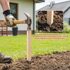 24Pcs Wooden Garden Stakes, 12in Pinewood Yard Stakes for Plant Support