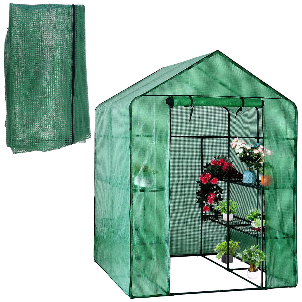 Walk-in Greenhouse Replacement Cover 56×56×76inch (Frame Not Included)