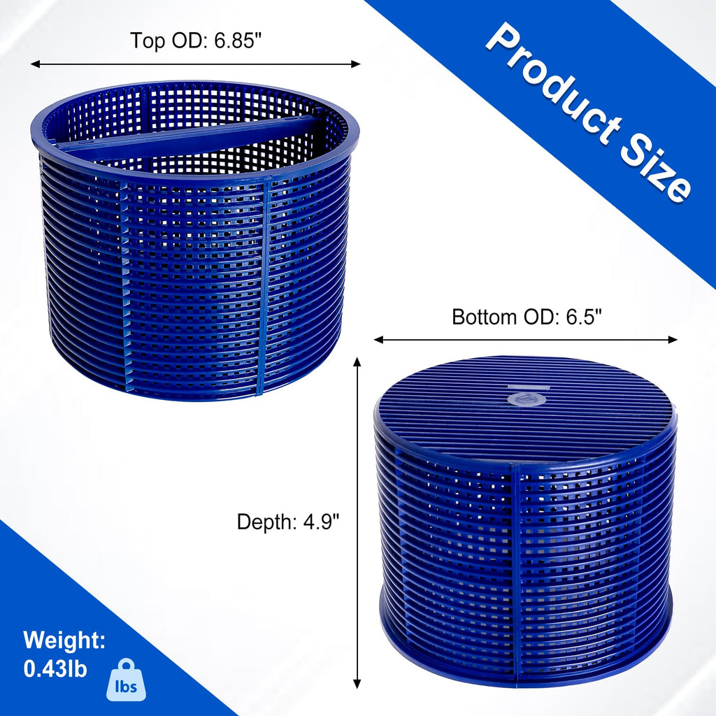 Porscan SPX1082CA Skimmer Basket Replacement for Hay-Ward Swimming Pool Skimmer, Filter Basket Assembly with Handle Compatible with Aladdin B-152 Hay-Ward SPX1082CA SP1082C Select Automatic Skimmers