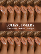 LOLIAS 90Pairs Hypoallergenic Stud Earrings Set for Sensitive Ears Women