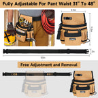 LEFOR·Z Tool Belt,14-Pockets Tool Belts for Men with Magnetic Tool Pouch