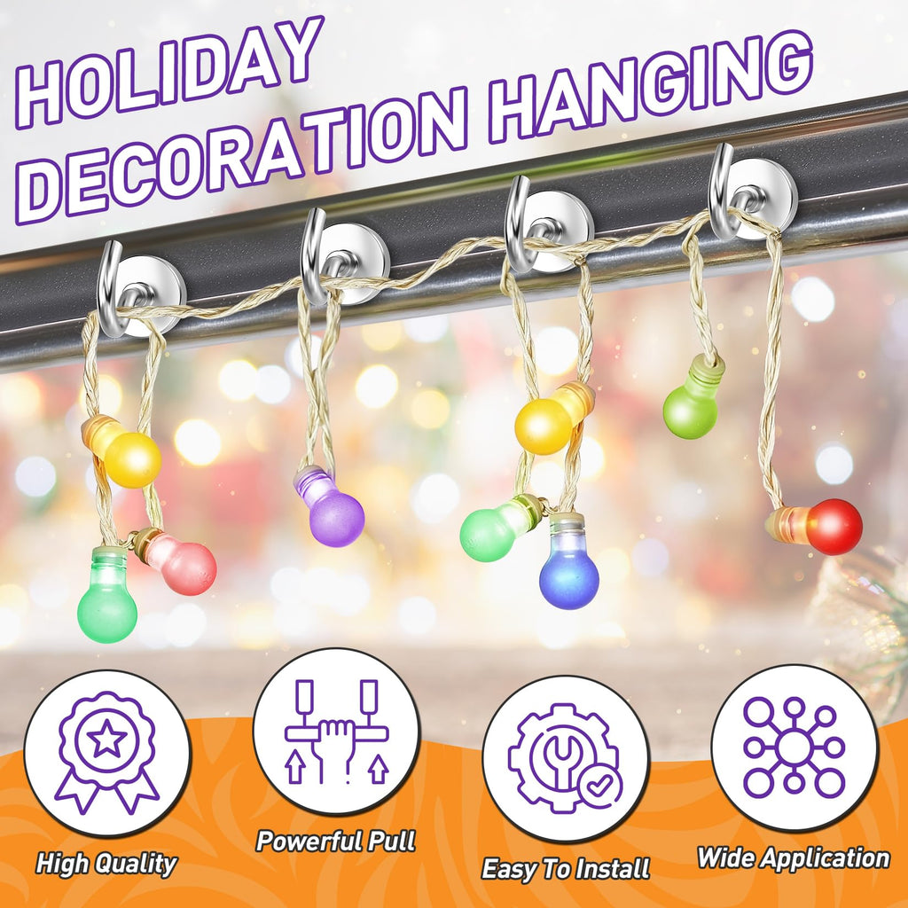 200 Pack Magnetic Hooks for 2026 Cruise Cabins Beach Vacation 30lbs+ Heavy Duty Magnet with Hook Metal Magnetic Hooks for Kitchen Fridge Grills Hanging Magnet Hooks for Classroom Locker Whiteboard