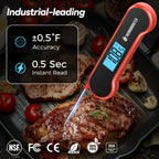 0.5 Sec Instant Read Meat Thermometer Digital for Cooking, Red