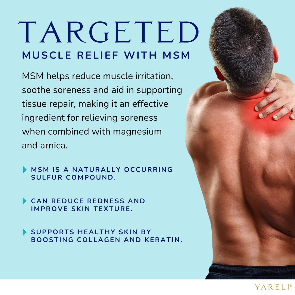 YARELI Magnesium Cream for Pain & Sleep Support - Topical Lotion with Arnica, MSM for Leg Cramps, Muscle Tension, Evening Leg Relaxation - Safe for Adults (4 Fl Oz (Pack of 1), Unscented)