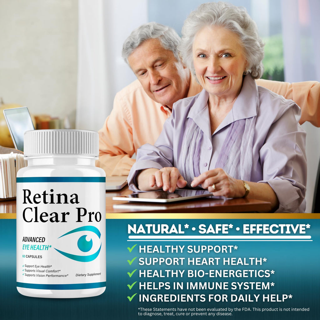 Original Retina Clear Pro Flow Advanced Pills Capsule, Advance Premium Formula, Natural Ingredients for Overall Health & Balanced Healthy Lifestyle | 60 Capsules Each Bottle (Pack of 3)