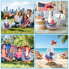 BOARDFEB 4-Piece Patriotic Porch Goose Outfit Set, Summer Goose Independence Day Clothes Sculpture Clothes for 23 Inches Porch Goose Garden Lawn Decoration