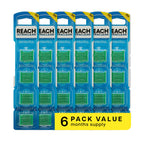 REACH Ultraclean Access Flosser Refill Heads, Mint, Plaque Remover for Teeth, Shred Resistant, for Hard to Reach Areas, Oral Care, PFAS Free, for Adults & Kids, 6 Pack, 28 Count