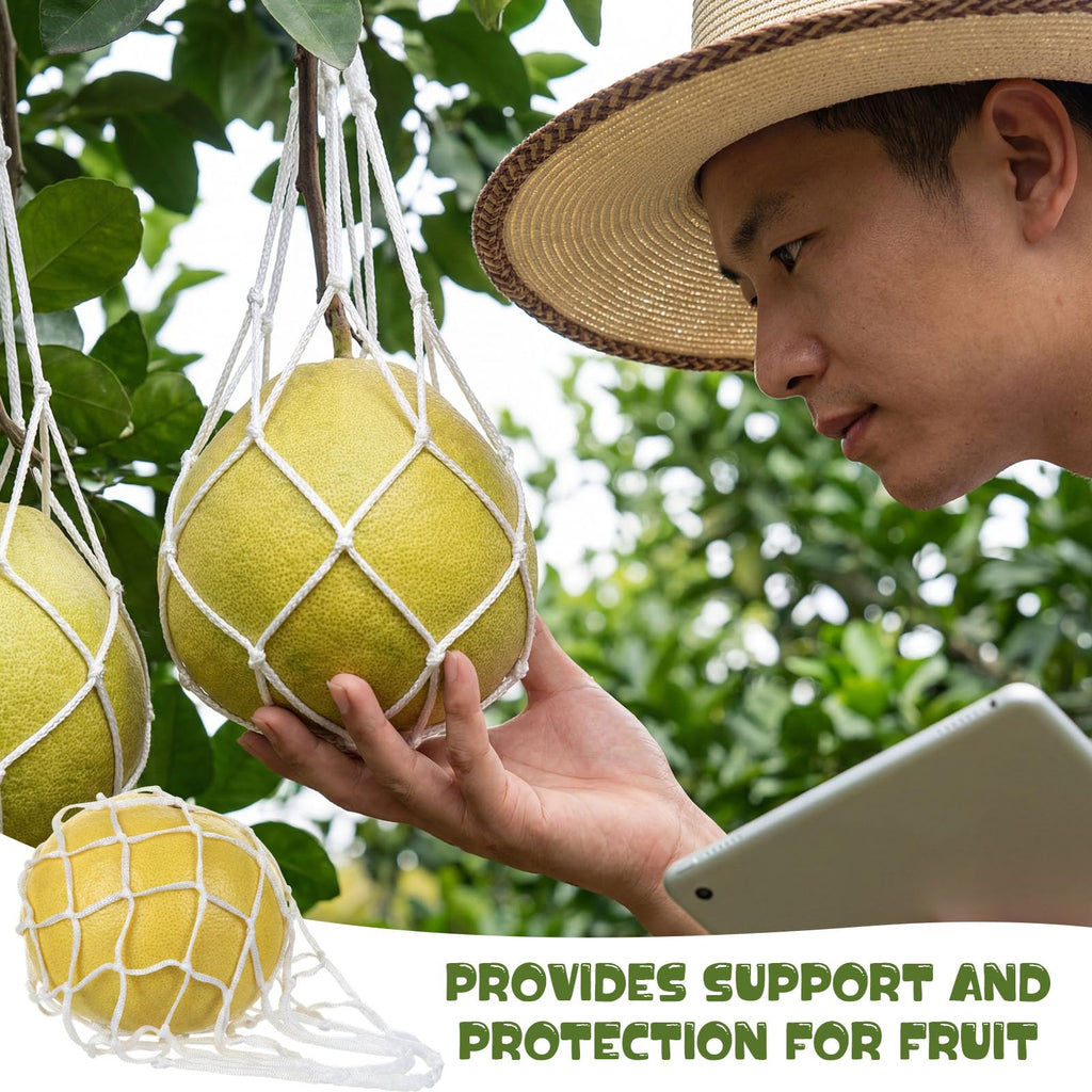 SATINIOR 24 Set Melon Hammocks Cradles with S Hanging Hooks Heavy Duty Hammock Cradles Holder, Reusable Hanging Bags Fruit Slings Mesh Fruit Holder for Honeydew Melon, Squash, Cantaloupe