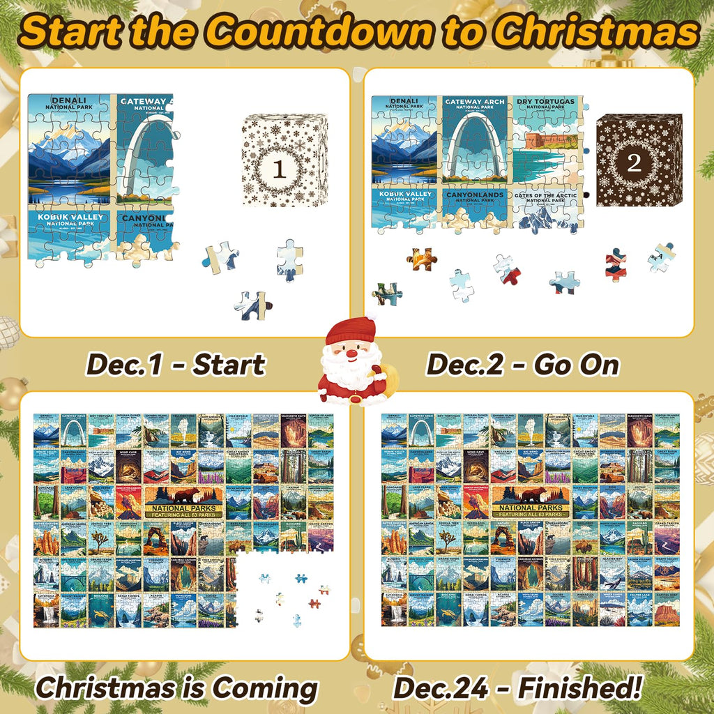 National Park Puzzle Advent Calendar 2026 Adults Teen