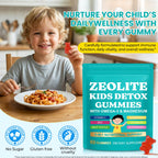 Zeolite Kids Gummies, Zeolite Detox for Kids with Zeolite, Omega-3, Elderberry, Vitamin C, Vitamin D3, Zinc, B12, for Energy, Focus, Digestive, Immune, Sugar Free (Mixed Berry Flavor-60 Gummies)